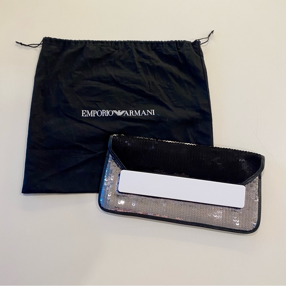 Emporio Armani Sequin Wristlet Clutch